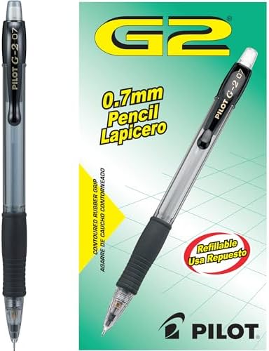 PILOT G2 0.7 Mechanical, Black Accents, Mechanical Pencils Bulk Pack of 12