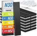 FINDMAG 12 Pack Black Rare Earth Neodymium Bar Magnets, 2.36x0.39x0.12in