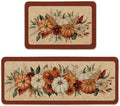 Artoid Mode Corn Flower Pumpkin Fall Kitchen Mats Set of 2-24x35+24x59