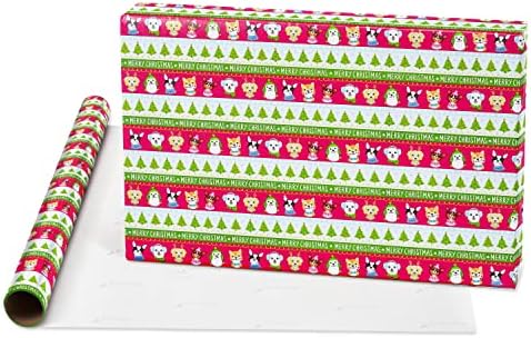 Papyrus Christmas Wrapping Paper Rolls for Kids, Forest Friends, Festive Friends, Koalas (3 Rolls, 90 sq. ft.)