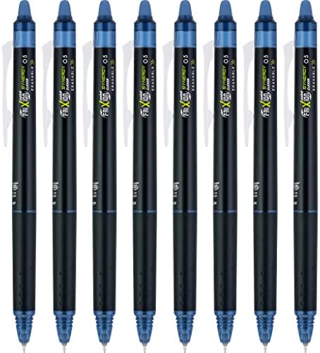 PILOT FriXion Synergy Clicker Erasable Gel Ink Pens, Extra Fine Point, Navy Ink, 8-pack (17852)