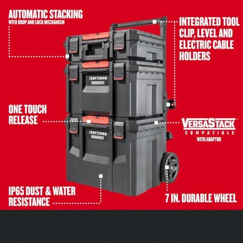 CRAFTSMAN VERSASTACK XL Rolling Tower Tool Storage System, 4 piece (CMST60420)