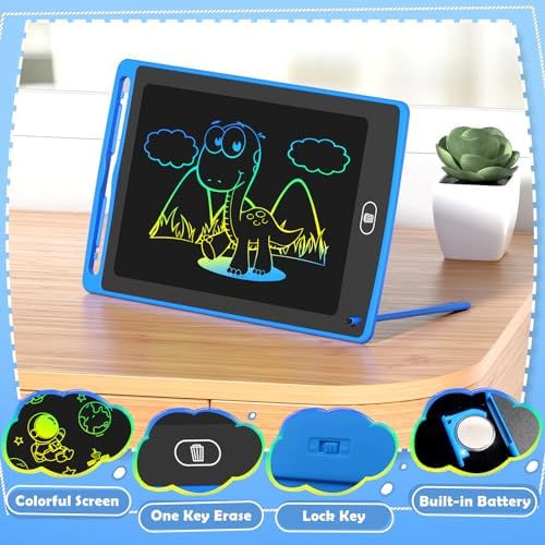 TQU 3 Pack LCD Writing Tablet for Kids, 8.5 Inch Colorful Doodle Board Drawing Tablet, Educational Learning Toys Birthday Gifts for Boys Girls Age 3 4 5 6 7 8