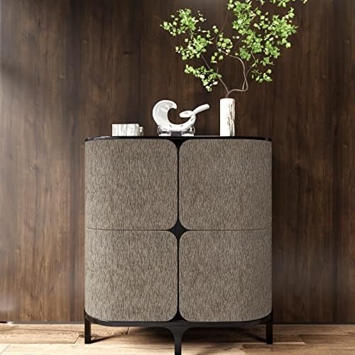 CRE8TIVE Tan Grasscloth Peel and Stick Textured Wallpaper - Removable Fabric Linen Wallpaper Decorative Self Adhesive Contact Paper for Bedroom Bathroom Cabinets Walls 12"x354"