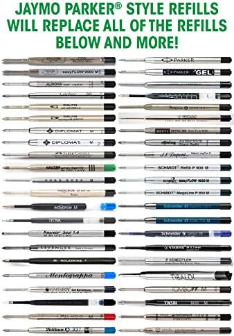 Replacement for Parker 1950371 - G2 Ballpoint Pen Refill - 6 Blue