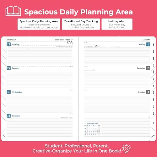 Planner 2026-2027 Daily Daily Weekly and Monthly,8.5"x6.5"