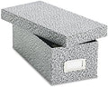 Oxford 40588 Reinforced Board Card File, Lift-Off Cover, Holds 1,200 3 x 5 Cards, Black/White