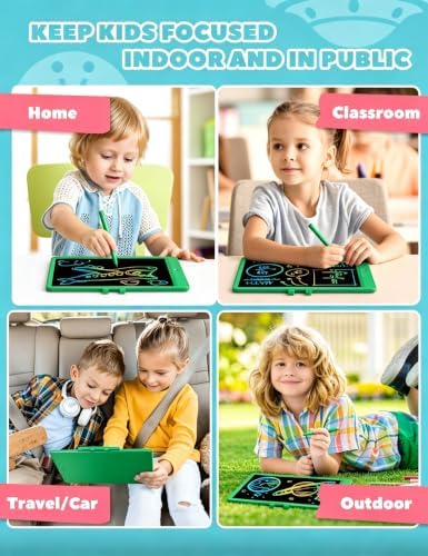 ORSEN LCD Writing Tablet 16 inch - Kids Doodle Board Colorful Drawing Pad Toys for Ages 3-12 Girls Boys Toddler Birthday Gifts, Green