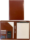 Leather Portfolio Binder for Business use, Document Organizer with Smart Storage, Calculator, Writing pad, – padfolio All in one, Professional Binder Portfolio for Women and Men