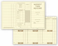 ABC Weekly Preprinted Record Time Cards, Pocket Size, Yellow - 250 Cards