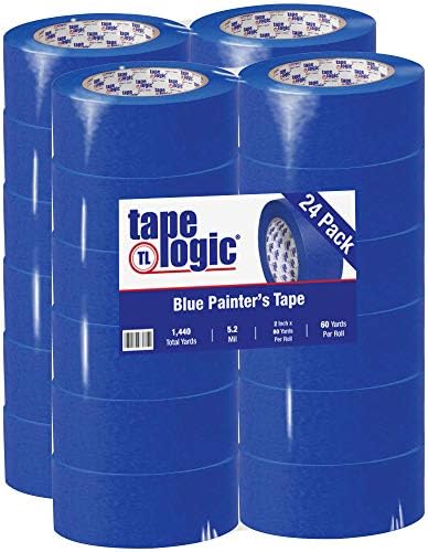 Aviditi Tape Logic 2 Inch x 60 Yards, Multi-Surface Blue Painter's Tape, Pack of 24 Rolls, Easy Removal and Residue Free