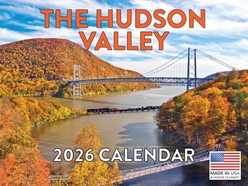 Hudson Valley Calendar 2026 Wall 12 Month Monthly NY Scenic Souvenirs New Yorker Themed Gifts | American Made In The USA