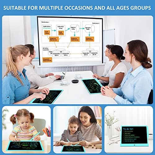 15 Inch LCD Writing Tablet, Colorful Doodle Board Drawing Pads, Educational Birthday Gift Toys for 3-6 Years Old Kids Toddler (Blue)