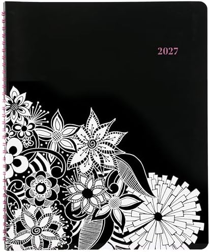 Mead Cambridge 2027 Appointment Book Planner, Weekly & Monthly, 8.5" x 11", Hourly, FloraDoodle (589-905-27)