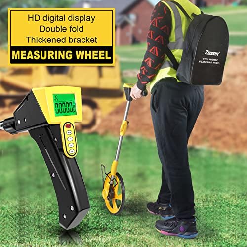 Zozen Measuring Wheel Digital Display, Feet/Meters, Foldable Measure Wheel