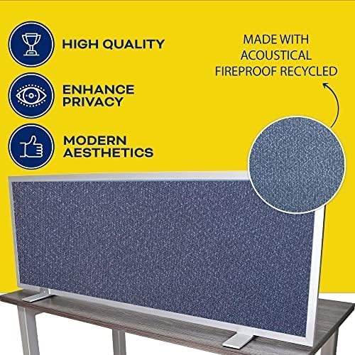 OBEX Acoustical Free Standing Privacy Screen, Cubicle Accessories Desk Privacy Panel, Desk Dividers for Office, Office Furniture Partitions Portable Sound Proof Dividers, 12" x 36", Graphite