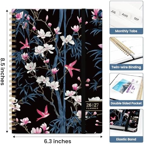 Planner 2026-2027, Monthly & Weekly Jul 2026-Jun 2027 Calendar Planner