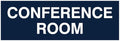 Signs ByLITA Basic Conference Room Sign (Navy Blue/White) - Small