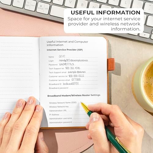 Clever Fox Password Book with Alphabetical Tabs, 4"x5.5" Keeper Yellow
