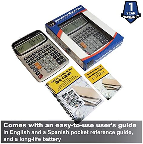 Calculated Industries 44080 Construction Master Pro-Desktop Advanced Construction Math Feet-Inch-Fraction Calculator with Trig Tool for Architects, Estimators, Contractors, Builders and Remodelers