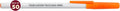 DISCOUNT PROMOS Custom Value Stick Pens Set of 50, Personalized Bulk Pack - Black Ink, Great for Office, School, Business, Tradeshows, Events - Orange