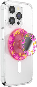 PopSockets Phone Grip for MagSafe, Magnetic Holder- Pink Relief | Removable, For Kindle / Android / iPhone, With Magnet, Hot Pink, Electronic Accessories, For iPad/Kindle/iPhone/Android