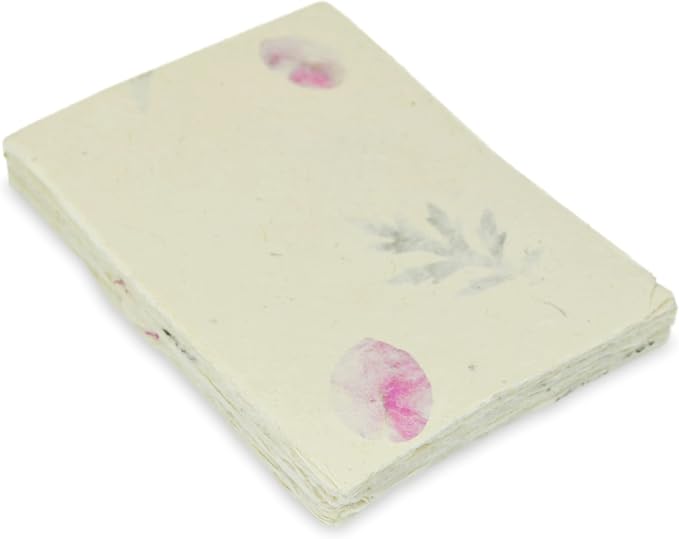 Handmade Lokta Card Stock 5x7 Deckle Edge, Forest Wanderer (25 Sheets) | Kathmandu Valley Co. pressed flowers & leaves, decorative stationery, DIY wedding invitations, thank you notes, made in Nepal