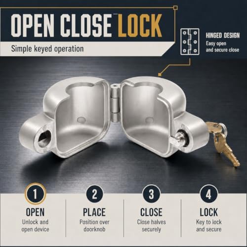 Prime-Line S 41885 Knob, Lock-Out Keyed Device, Diecast Metal, Satin Nickel Finish (Single Pack)