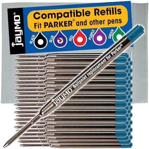 Replacement for Parker 1950371 - G2 Ballpoint Pen Refill - 48 Blue