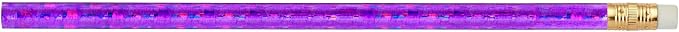Pencil Guy Blank Glitz Round Pencils Purple