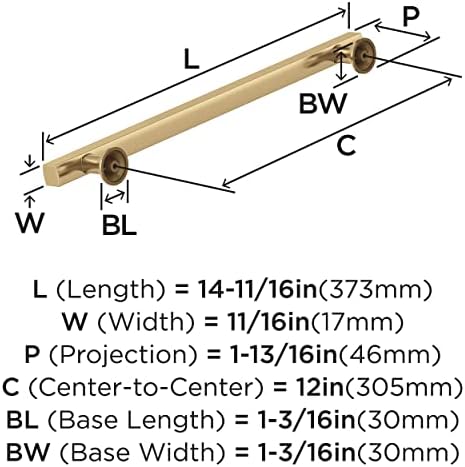 Amerock 12" Everett Champagne Bronze Appliance Pull