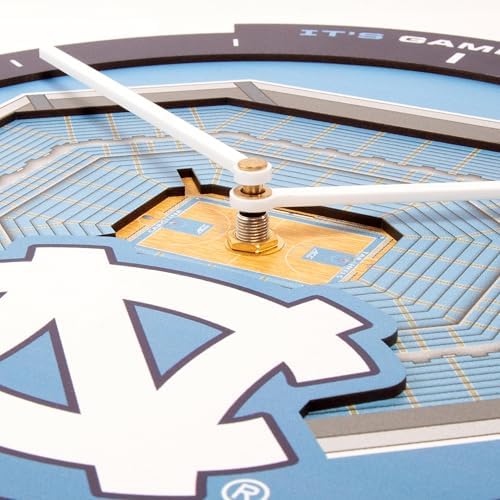 YouTheFan NCAA North Carolina Tar Heels StadiumView 3D Wall Clock