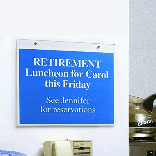 17" x 11" Horizontal Wall Mount Sign Holder, Clear