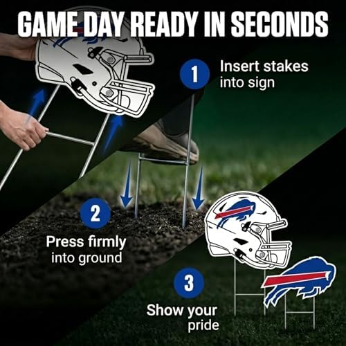 NFL Logo & Helmet 2 Pack Yard Sign Set