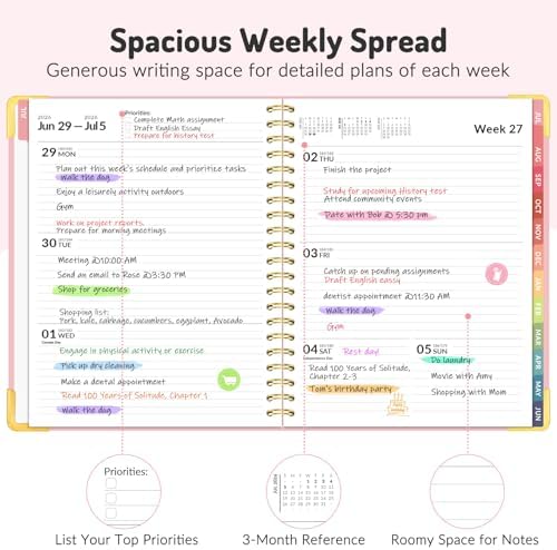 Jul 2026 - Dec 2027 Planner, Forvencer 18 Month Planner 2026-2027, 8.5"x11"