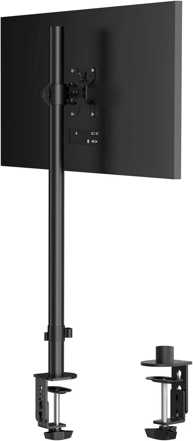 Pholiten Single Tall Monitor Stand Desk Mount，Extra Tall 31 Inch Fully Adjustable Monitor Mount for 13-32 Inch LCD Screen,Holds up to 22lbs | Fully Adjustable Tall Monitor Arm for 13-32 Inch LCD Screen, Holds up to 22lbs