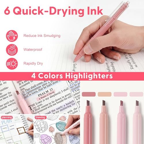 Eersida 20 Pcs Pink Office Supplies, Desk Accessories and Organizer Set