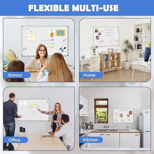 Double-Sided White Board Dry Erase Magnetic Whiteboard Wall 48x36, 2-Pack