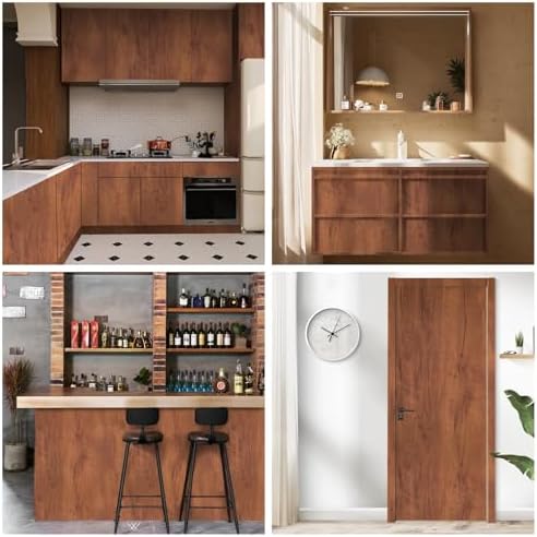 Wood Grain Contact Paper Peel and Stick Wallpaper for Cabinets Furniture