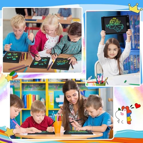 Zhehao 48 Pcs 8.5 Inch LCD Writing Tablet for Kids, Black