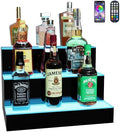 MESAlLUP Acrylic 16 Inch 3 Tier LED Liquor Bottle Display Shelf, Lighted Bar Shelves with APP or Remote Control, Mulit Color Lighting for Home Mini Bars Decor, Restaurants & Party Use