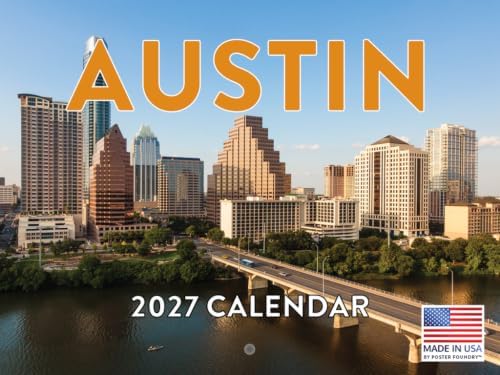 Austin Calendar 2027 Monthly Wall Calender 12 Month