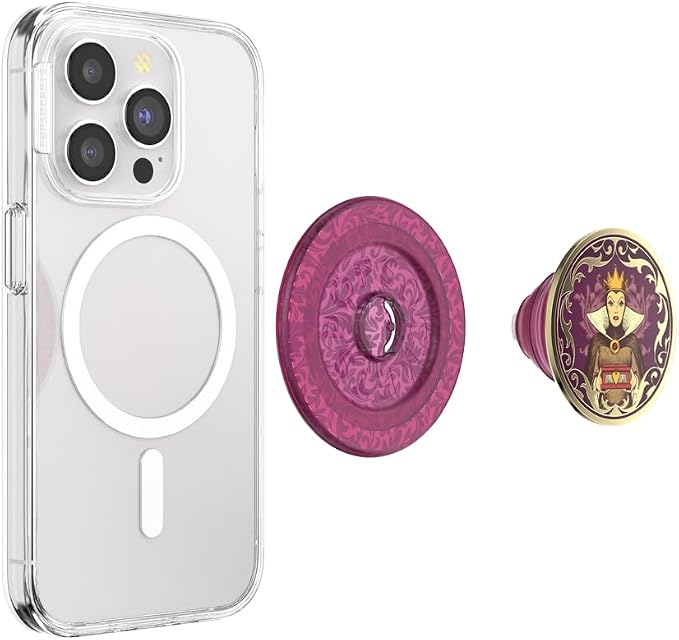 PopSockets Phone Grip for MagSafe, Magnetic Holder- Evil Queen | Removable, For Kindle / Android / iPhone, With Magnet, Disney, Mickey Mouse, Minnie, iPad, Removable, Popper