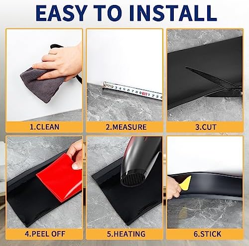 Vinyl Baseboard Molding Trim 4 Inch Peel and Stick Cove Base