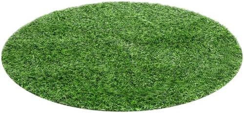 Simulated Grass Round Table Mat 19.68In Artificial Tabletop Grass Mat Decor Lightweight Green Placemat for Indoor Outdoor Dining Parties Weddings