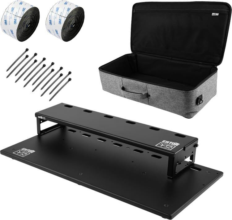 Vertex by Gator Tour Compact Series 27" x 13" Pedalboard & Riser w/Padded Gig Bag, (GV-TC2713R2-GB)