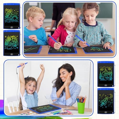 Zhehao 48 Pcs 8.5 Inch LCD Writing Tablet for Kids, Blue