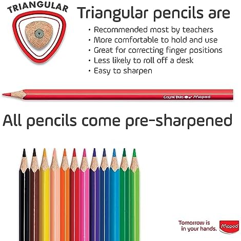 Maped - Color'Peps - Triangular colored pencils - 240 count