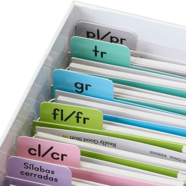 Really Good Stuff Spanish Advanced Syllable Flip Books - Set of 30