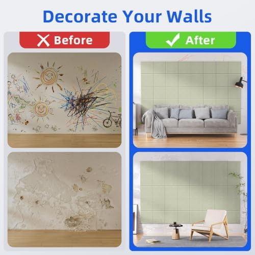 20 Pack Acoustic Panels with Self Adhesive Sound Proof Foam Panels for Wall